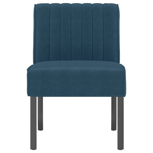 Blauer Samt Polsterstuhl