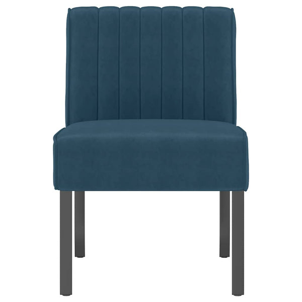 Blauer Samt Polsterstuhl