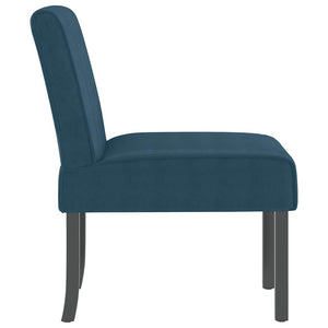 Blauer Samt Polsterstuhl