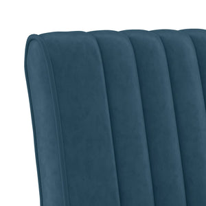 Blauer Samt Polsterstuhl