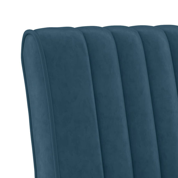 Blauer Samt Polsterstuhl