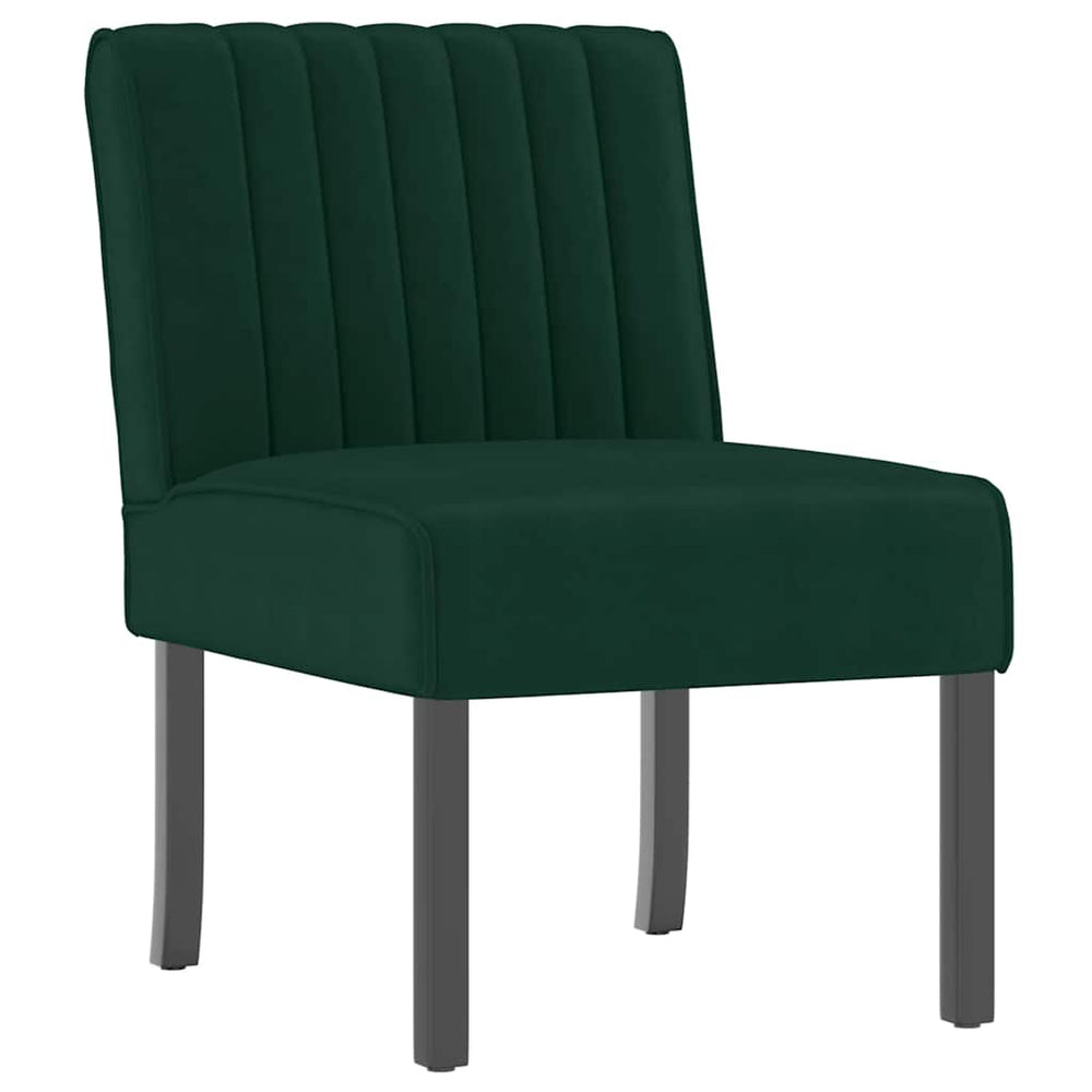 vidaXL Upholstered Chair Dark Green Velvet