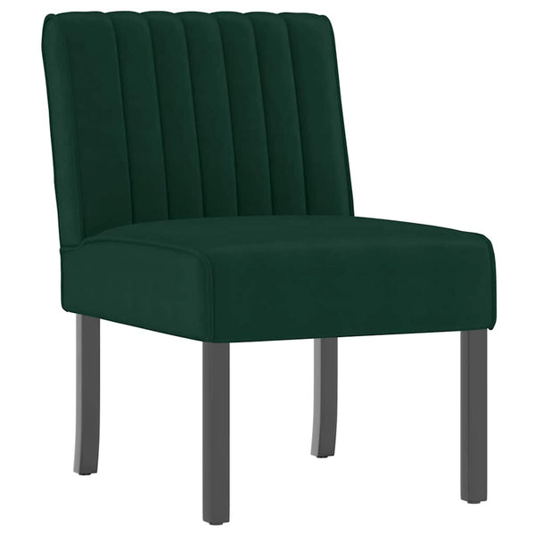 vidaXL Upholstered Chair Dark Green Velvet