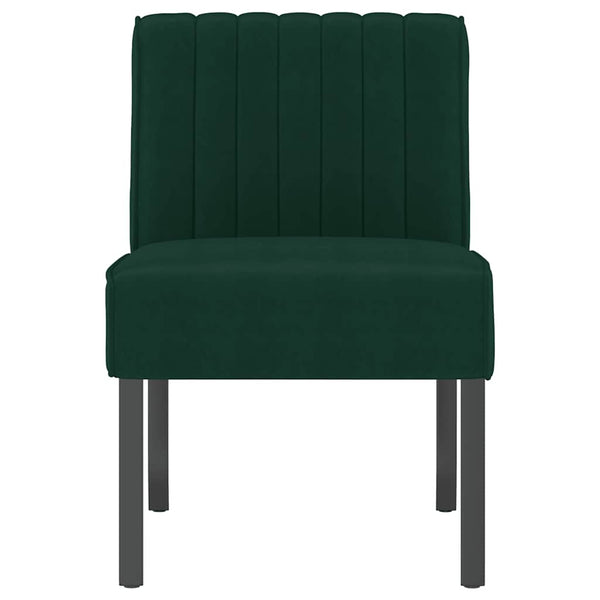 vidaXL Upholstered Chair Dark Green Velvet