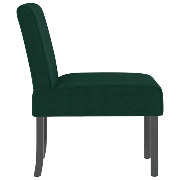 vidaXL Upholstered Chair Dark Green Velvet