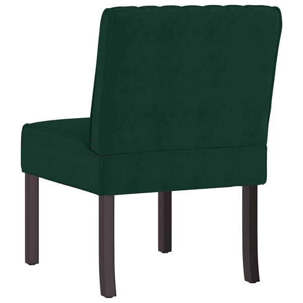 vidaXL Upholstered Chair Dark Green Velvet