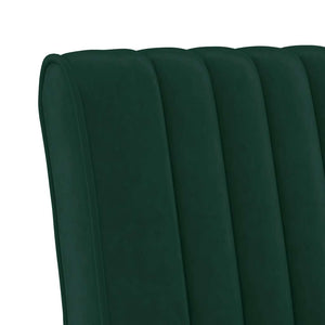 vidaXL Upholstered Chair Dark Green Velvet