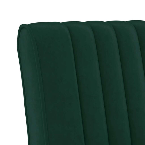 vidaXL Upholstered Chair Dark Green Velvet