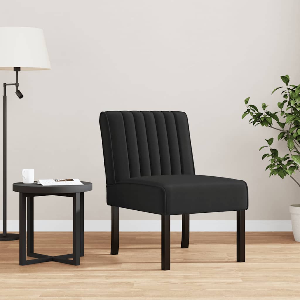 vidaXL Upholstered Chair Black Velvet