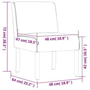 Creme Stoff Polsterstuhl