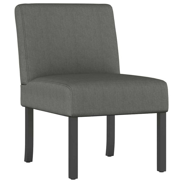vidaXL Chaise rembourrée tissu gris foncé