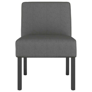 vidaXL Chaise rembourrée tissu gris foncé
