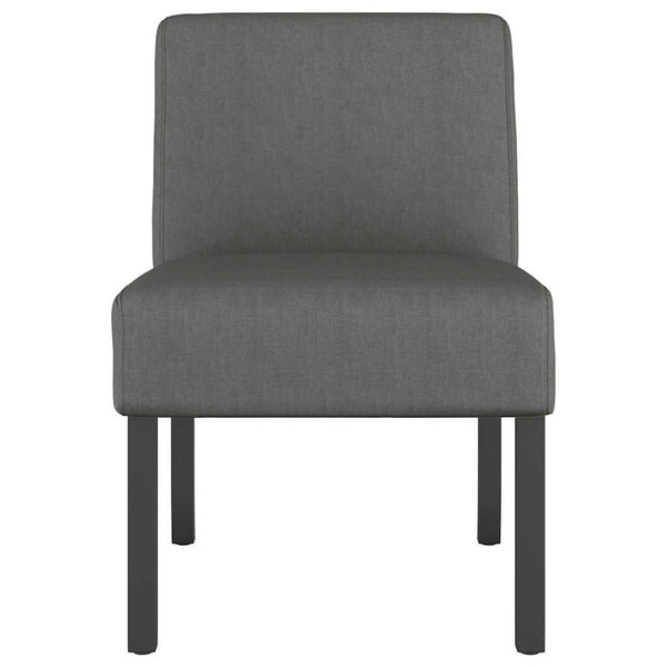 vidaXL Chaise rembourrée tissu gris foncé