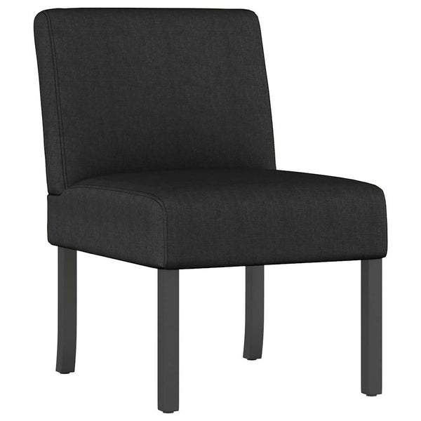 vidaXL Chaise rembourrée tissu noir