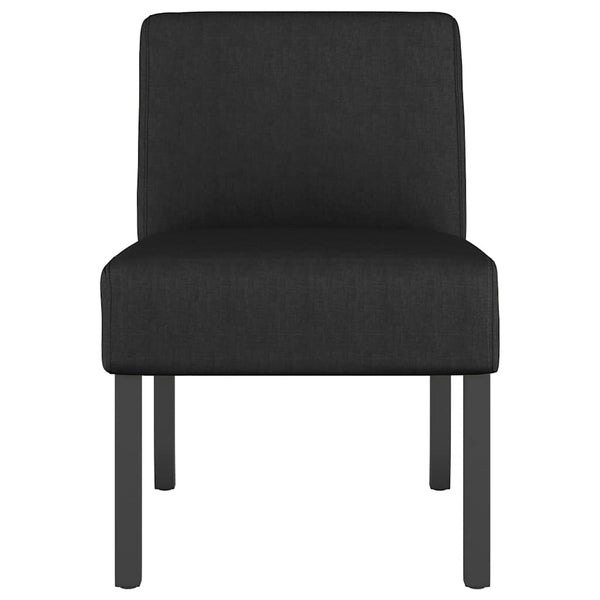 vidaXL Chaise rembourrée tissu noir