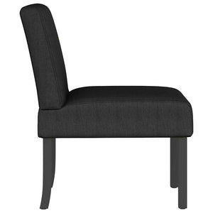 vidaXL Chaise rembourrée tissu noir