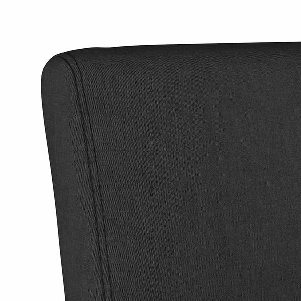 vidaXL Chaise rembourrée tissu noir