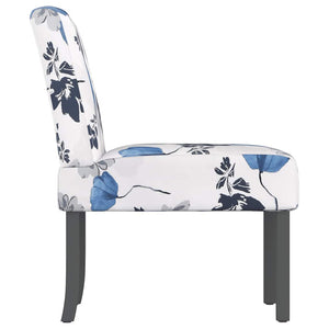 Blauer Polsterstuhl mit Blumenmuster