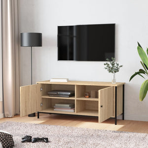 vidaXL Meuble TV avec portes chêne Sonoma 102x35x45 cm Bois d'ingénierie