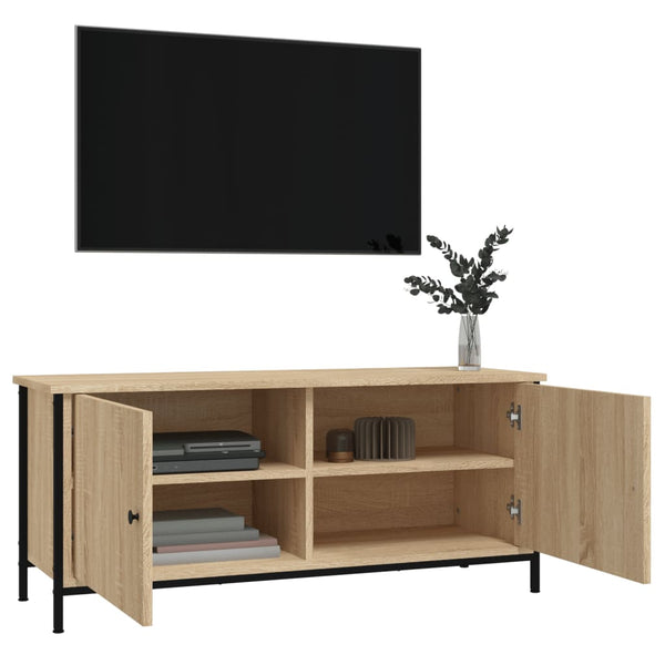vidaXL Meuble TV avec portes chêne Sonoma 102x35x45 cm Bois d'ingénierie