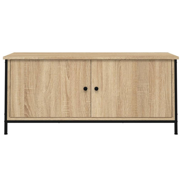 vidaXL Meuble TV avec portes chêne Sonoma 102x35x45 cm Bois d'ingénierie