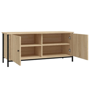 vidaXL Meuble TV avec portes chêne Sonoma 102x35x45 cm Bois d'ingénierie