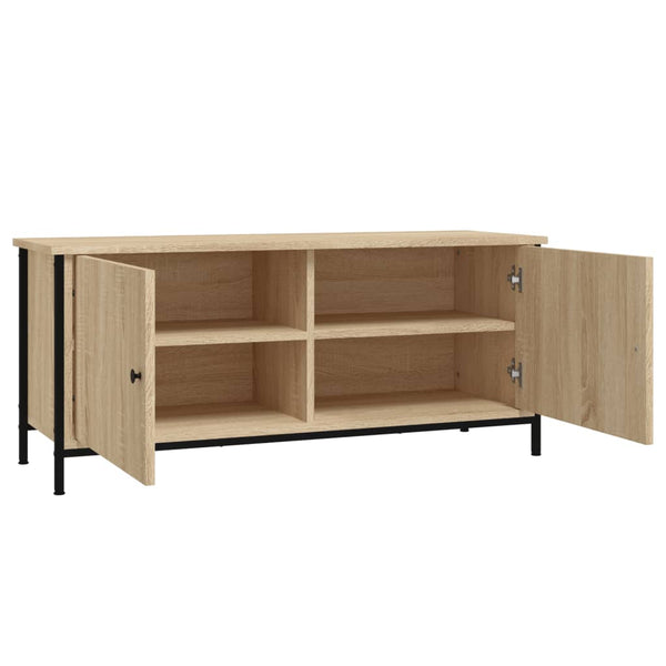 vidaXL Meuble TV avec portes chêne Sonoma 102x35x45 cm Bois d'ingénierie