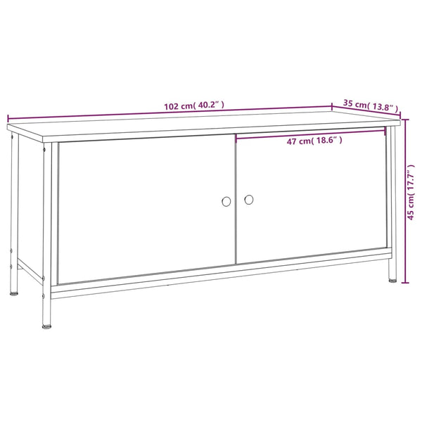TV-Schrank Räuchereiche 102 cm