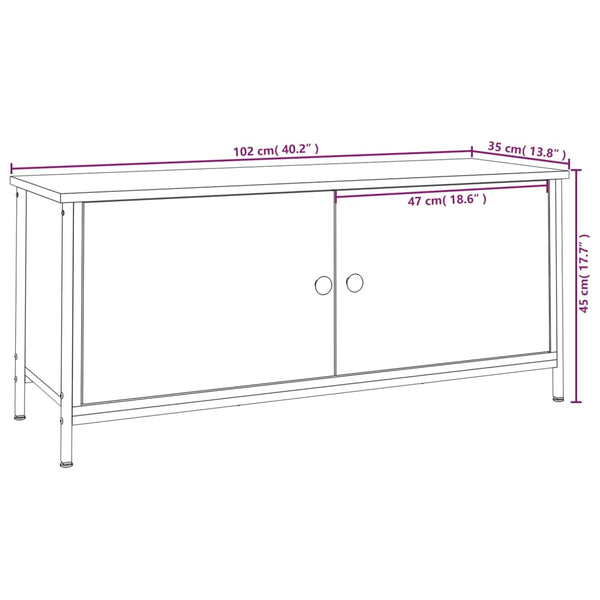 TV-Schrank Grau Sonoma 102 cm