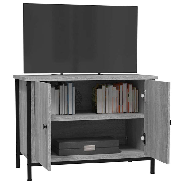 vidaXL Meuble TV avec portes Gris Sonoma 60x35x45 cm Bois d'ingénierie