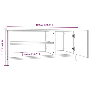 TV-Schrank Räuchereiche 100 cm