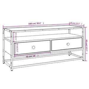 Schwarzer TV-Schrank 100 cm