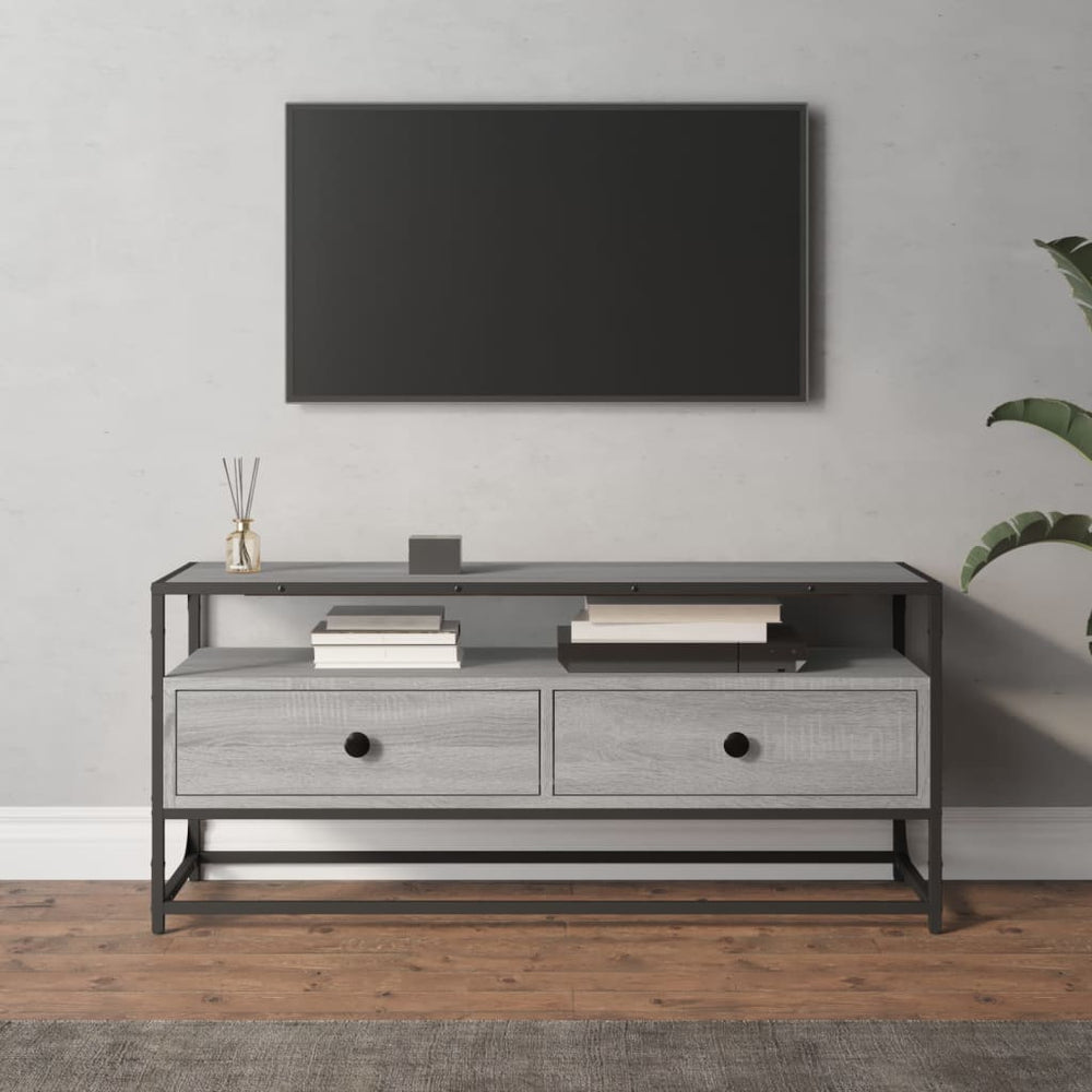 vidaXL Meuble TV gris sonoma 100x35x45 cm en bois d'ingénierie