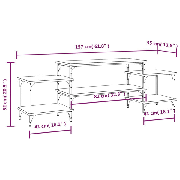 Schwarzer TV-Schrank 157 cm