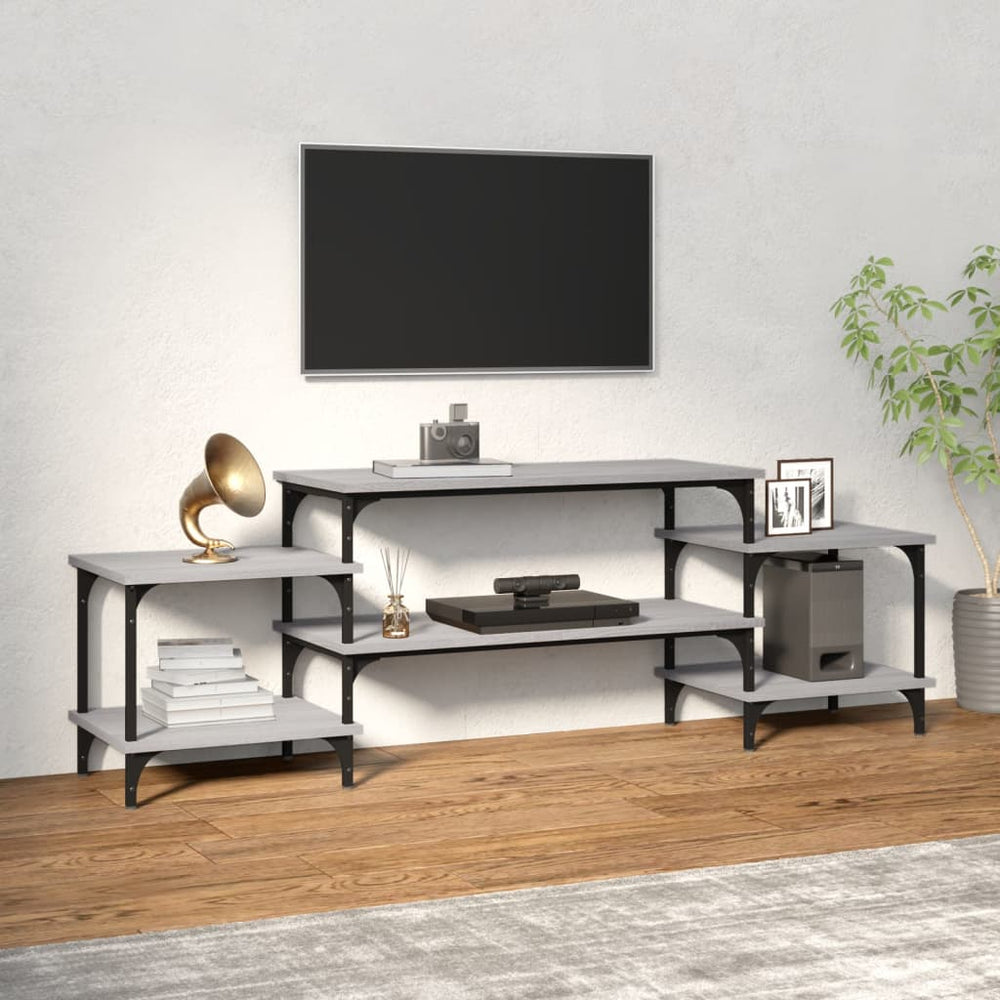 vidaXL Meuble TV gris Sonoma 157x35x52 cm Bois d'ingénierie