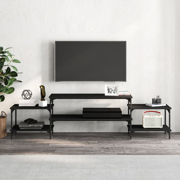 Schwarzer TV-Schrank 197 cm