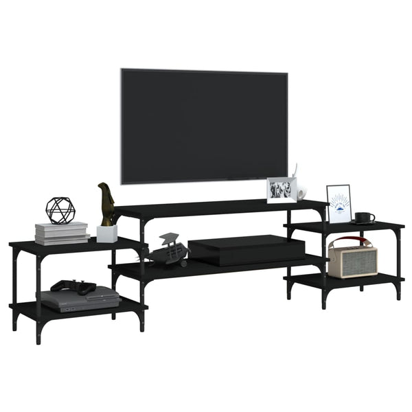 Schwarzer TV-Schrank 197 cm