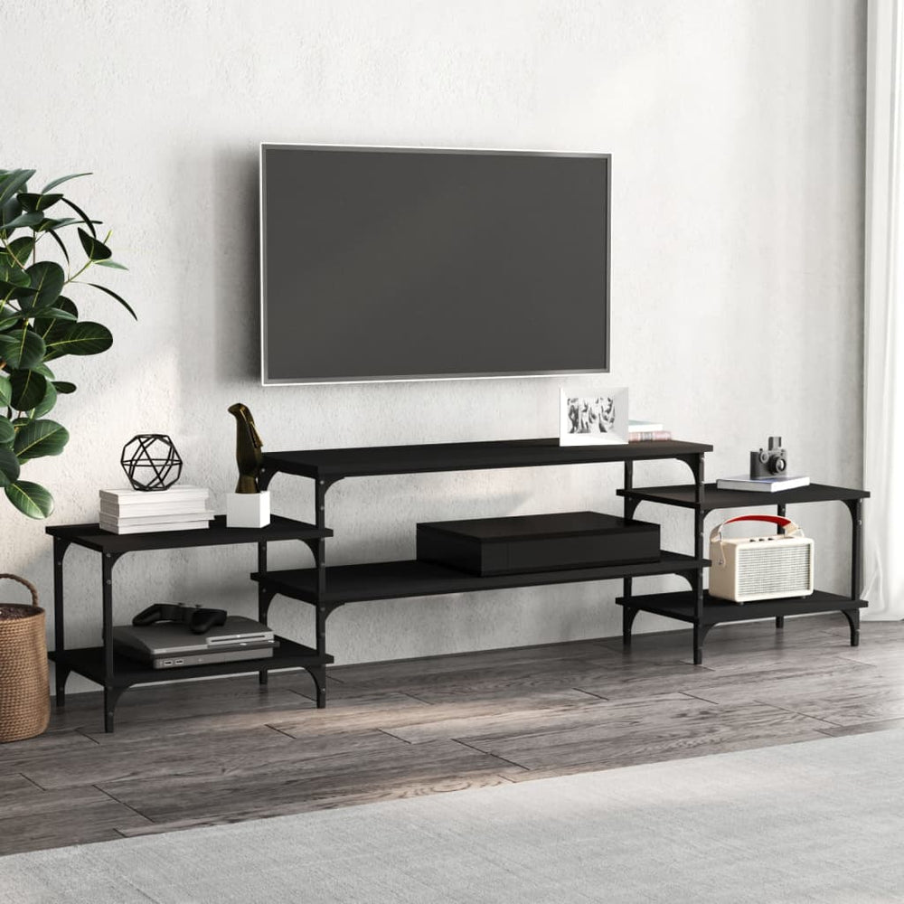 Schwarzer TV-Schrank 197 cm