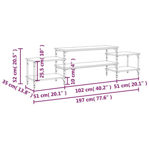 TV-Schrank Braun Eichen-Optik 197 cm