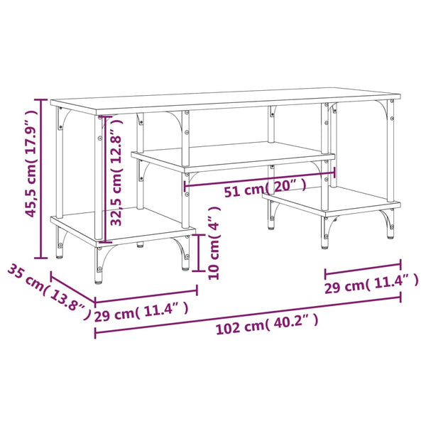 TV-Schrank Räuchereiche 102 cm