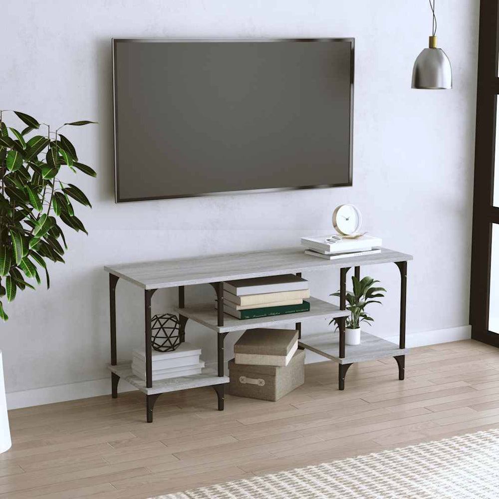 vidaXL Meuble TV Gris Sonoma 102x35x45,5 cm Bois d'ingénierie