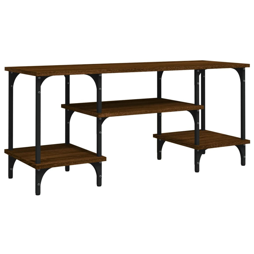 vidaXL Meuble TV marron aspect chêne 102x35x45,5 cm Aggloméré