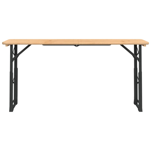 Klappbarer Biertisch aus Tannenholz, 170 cm