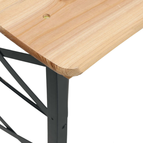 Klappbarer Biertisch aus Tannenholz, 170 cm