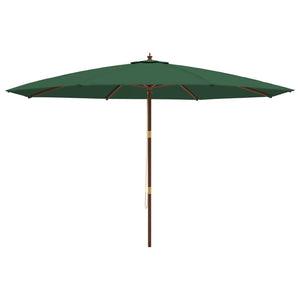 vidaXL Wooden Pole Parasol Green 400x273 cm