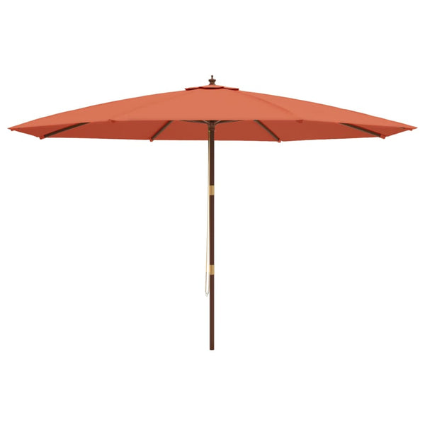 vidaXL Parasol avec mât en bois Terre cuite 400x273 cm