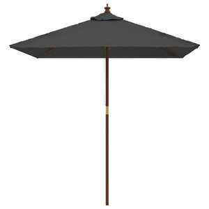 vidaXL Parasol avec Mât en Bois Anthracite 198x198x231 cm