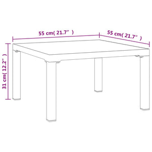 Grauer Garten Couchtisch 55x55 cm