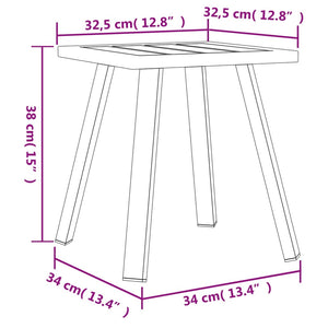 Anthrazit Gartentisch Stahl 34x34x38cm