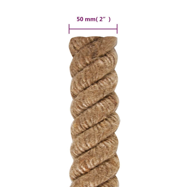 vidaXL Corde en jute 5 m de long 50 mm d'épaisseur